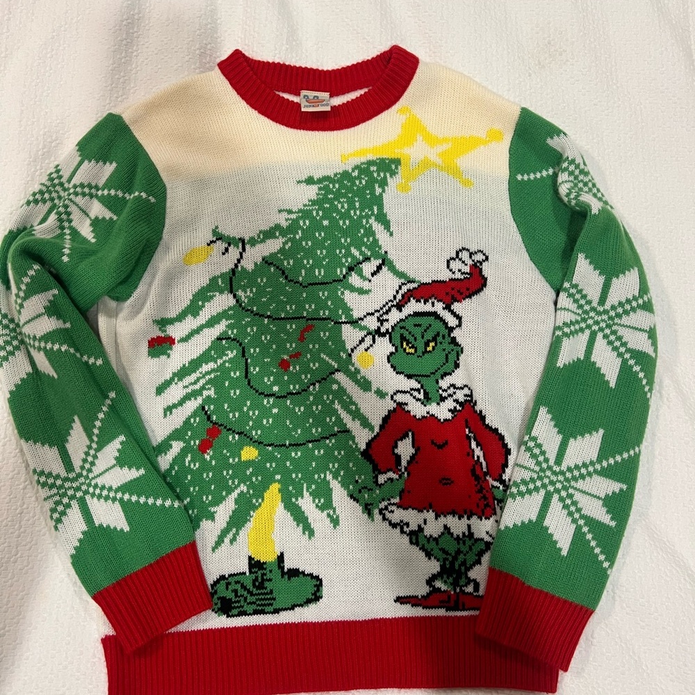 GRINCH CHRISTMAS UGLY SWEATER (size large)